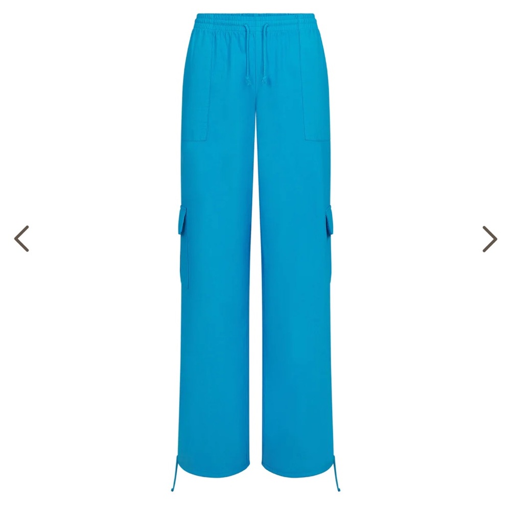Skims Cover Up Cargo Pants Turquoise BNWT